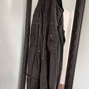 Free People Black Utility Jumpsuit
